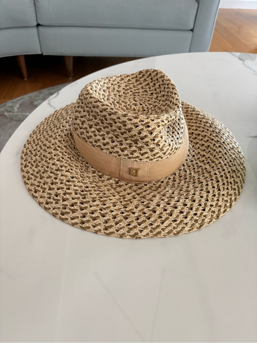 Woven Straw Sun Hat in Natural Tan